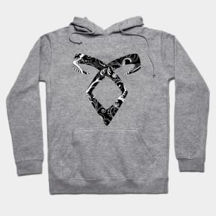 Shadowhunters rune - Angelic power rune (floral decorations - solid shape) | Malec | Mundane | Parabatai | Alec, Magnus, Clary, Jace, Izzy Hoodie